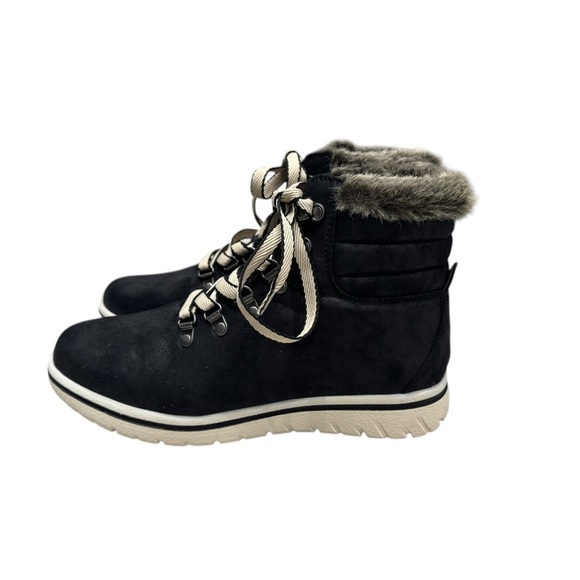 Women’s Cliffs By White Mountain Hallett Faux Fur Trim  Lace Up Boots- Size 8.5 - Picture 4 of 10